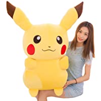 Los mejores  - Muñeca Pikachu Peluche Almohada Grande Muñeca Regalo de Cumpleaños Muñeca de Pikachu Juguete de Peluche-45cm